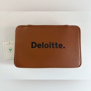 NWT Deloitte Recycled Leather Tech Case